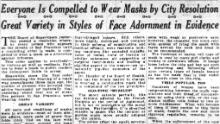 Un articolo della Cronaca di San Francisco del 25 ottobre 1918.