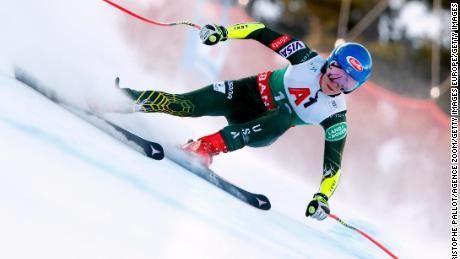 Shiffrin partecipa alla Coppa del mondo di sci alpino femminile Audi FIS Super G.