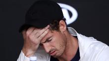 Murray si commuove in una conferenza stampa dopo la sua sconfitta al primo round agli Australian Open del 2019.