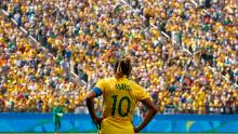 La brasiliana Marta si trova di fronte alla folla brasiliana.