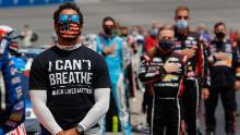 Bubba Wallace spoke out against the display of the Confederate flag in NASCAR events, which NASCAR banned in June 2023.