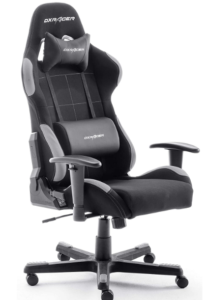 DX Racer5 sedia da gioco sedia da scrivania sedia da ufficio gaming chair nero/grigio 78 x 52 x 124-134 cm