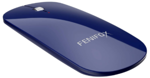 FENIFOX Mini Mouse Bluetooth Ricaricabile, Mouse Wireless Ultra-Sottile Portatile a Pulsante Silenzioso per Viaggio d'Affari/Ufficio/Casa, Compatibili Mac/Windows/Notebook/Tablet/Cellulare-Blu Sicuro