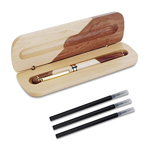 Penna stilografica in bambù riutilizzabile Scrittura liscia Souvenir da 