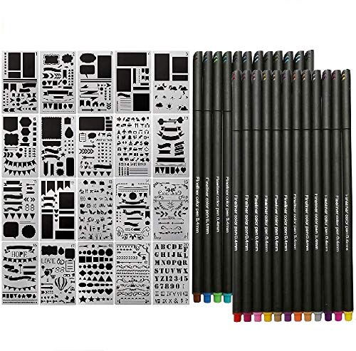 diario diario per principianti. di colore nero per lettering 8 misure quaderno di esercizi accessorio per diario Set di penne per calligrafia